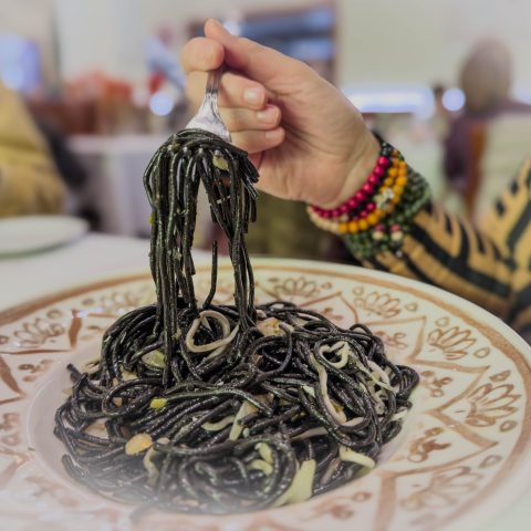 Pasta de Sepia en su tinta