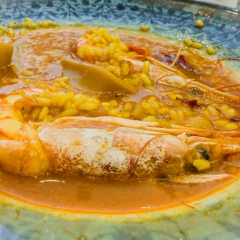 Arroz caldoso con carabinero en El Rececho
